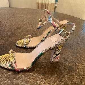 Multi colored snakeskin heels size 9/40